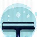 Icon of a window squeegee for glass cleaning